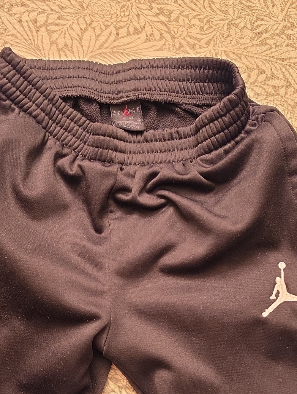 Jordan Kids Black Sweatpants with White Jumpman